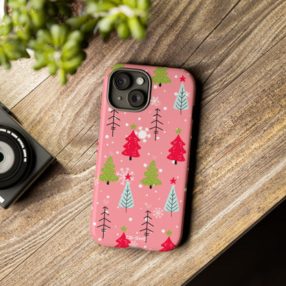 Festive Trees Dance - iPhone Case