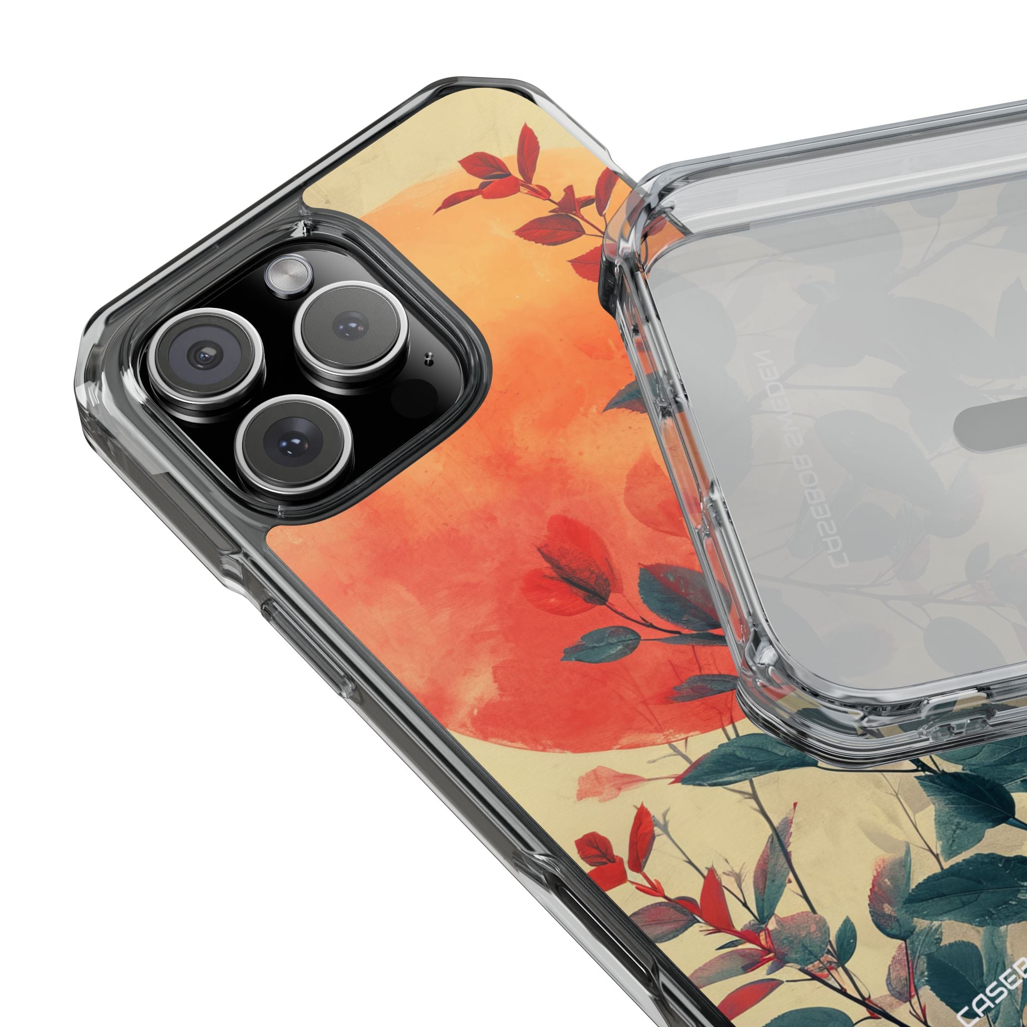 Orange Sun Harmony - Clear Impact iPhone 16 Phone Case