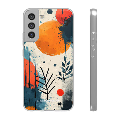 Orange Blue Splash - Flexi Samsung S22 Phone Case