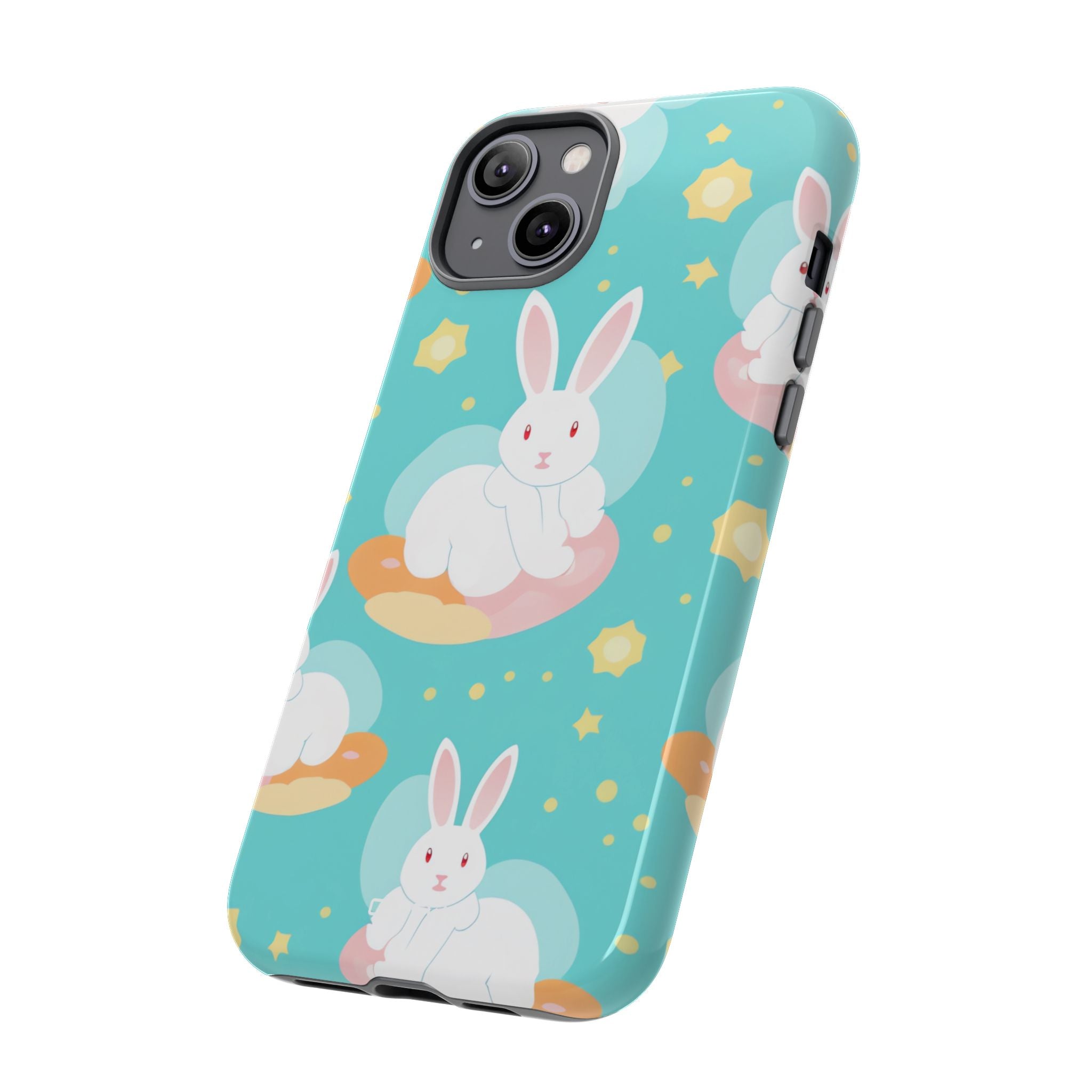 Bunnies Float Dreamily - iPhone Case
