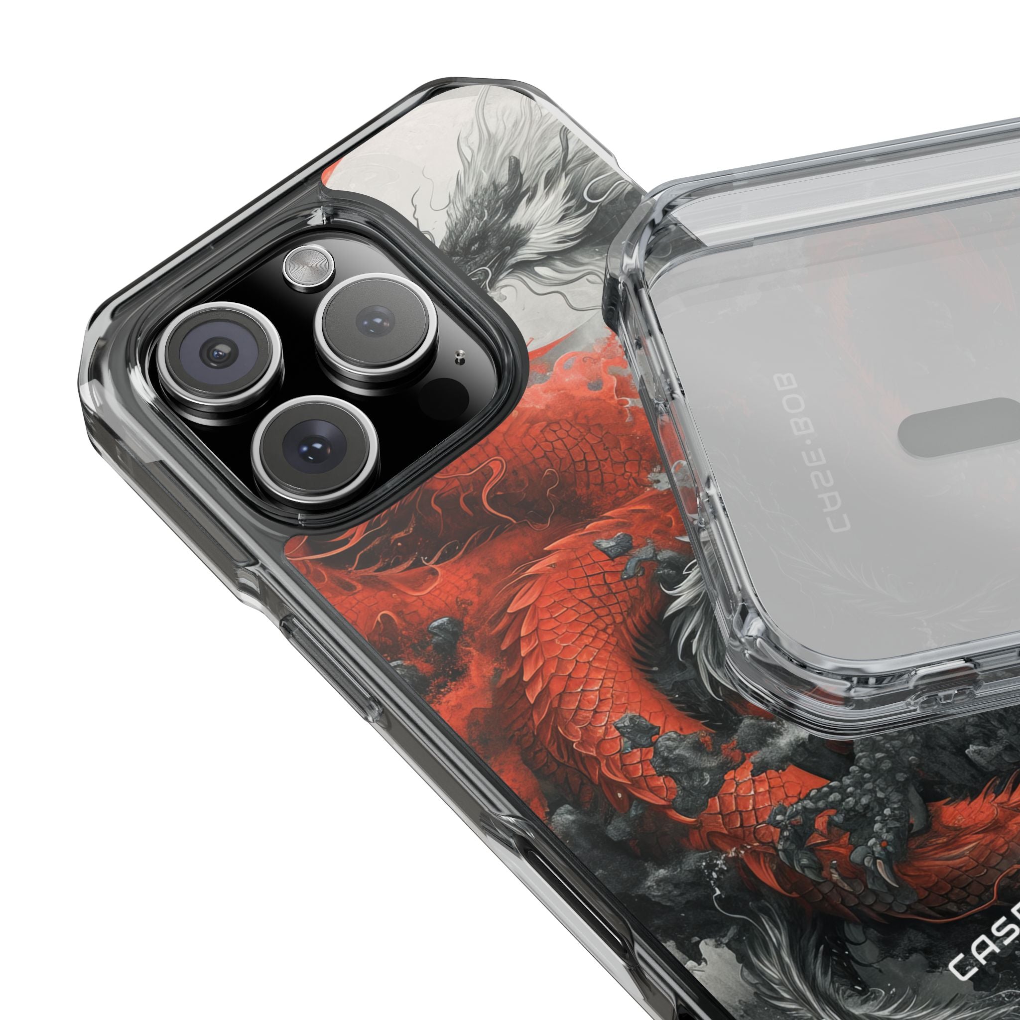 Twin Dragons Crimson iPhone 16 Pro Case - Impact