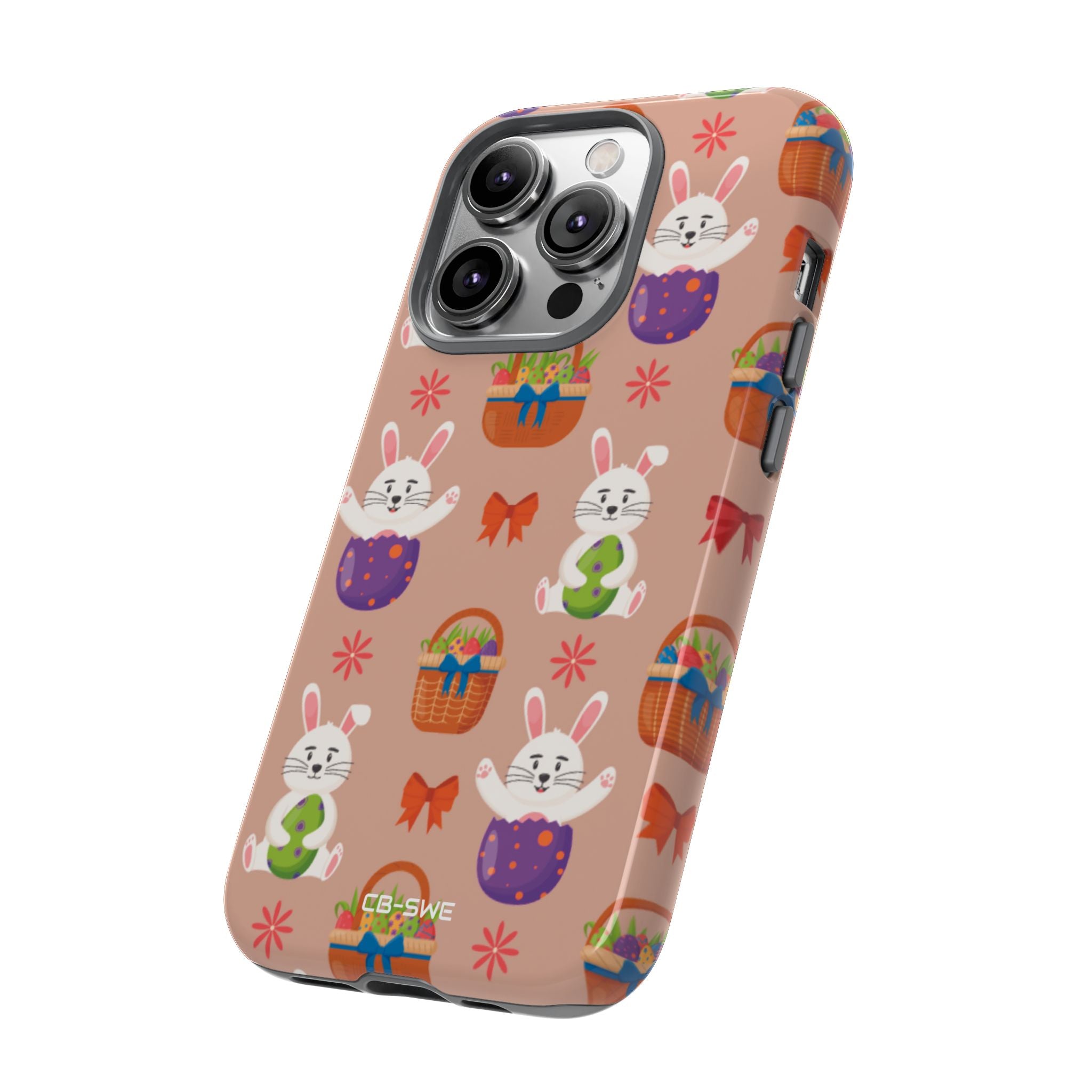 Bunnies Hold Eggs - iPhone Case