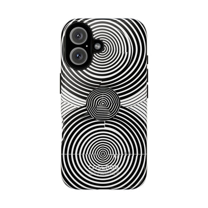 Monochrome Spiral Motion iPhone 16 - Resistente