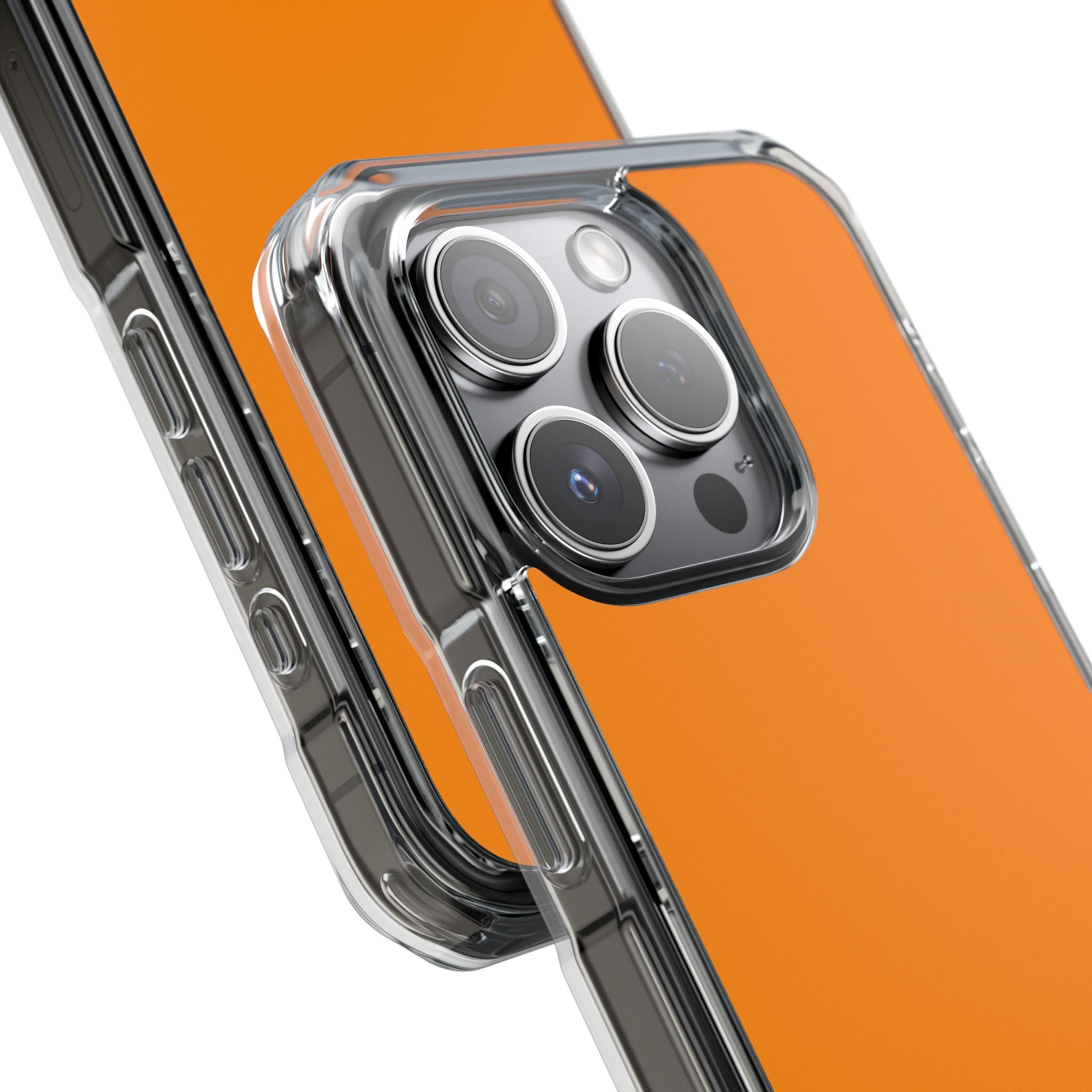 Dark Orange - Clear Impact Case for iPhone