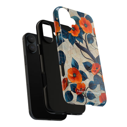 Orange Blossoms Mosaic Harmony iPhone 16 | Tough+ Phone Case