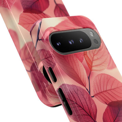 Pink and Red Leaf Harmony Google Pixel 9 - Tough Phone Case