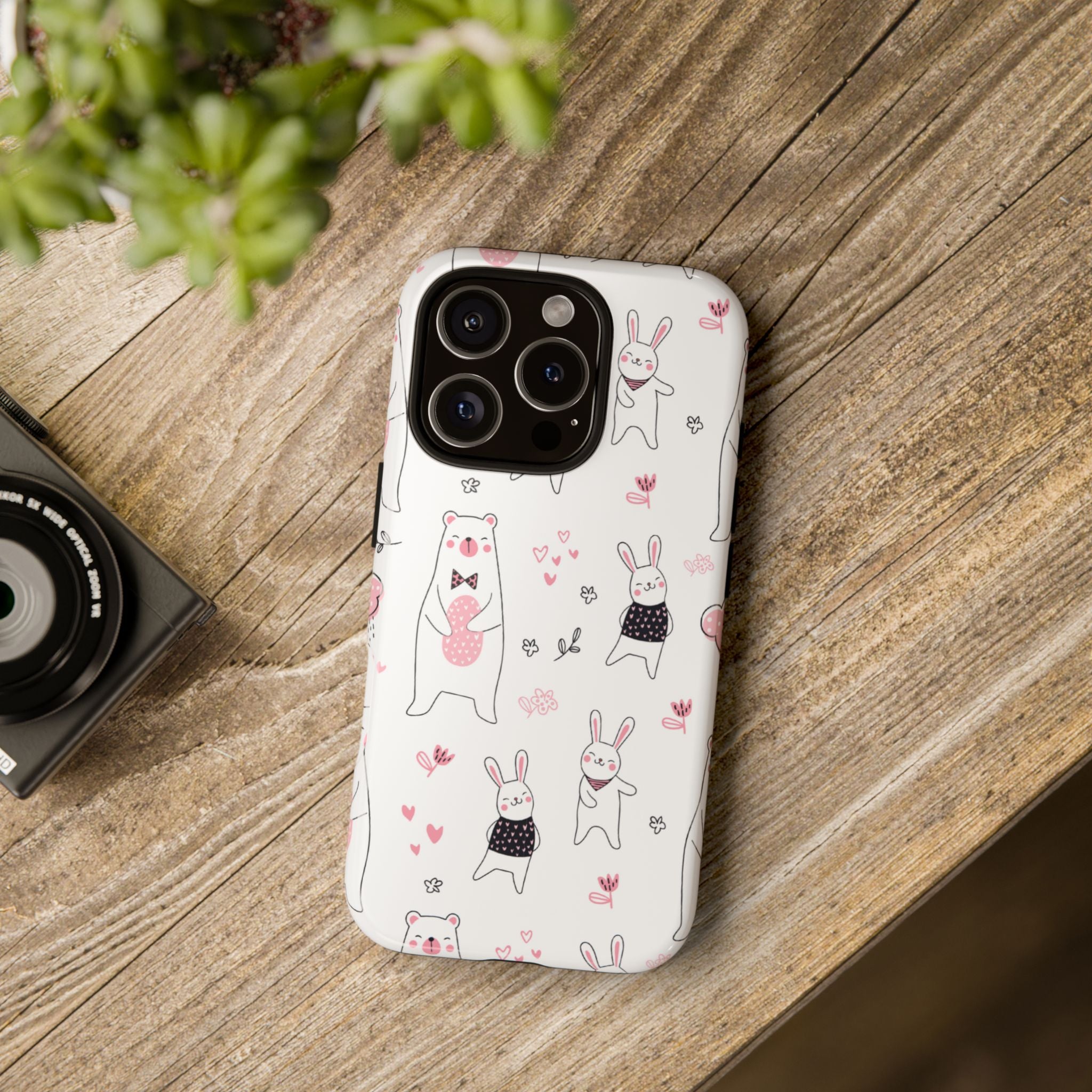 Bears Dance Playfully - iPhone Case