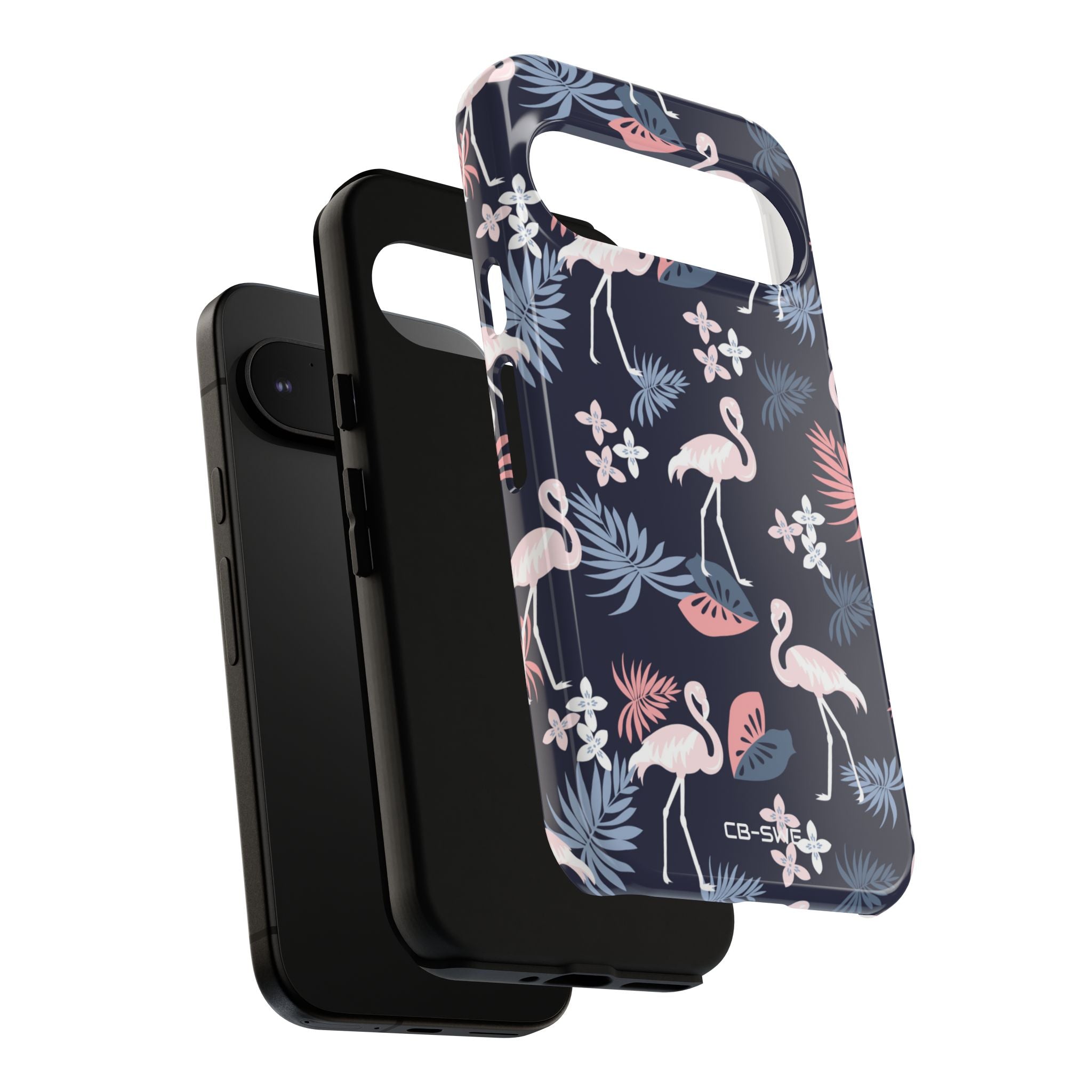 Flamingos Dance Playfully - Google Pixel Case