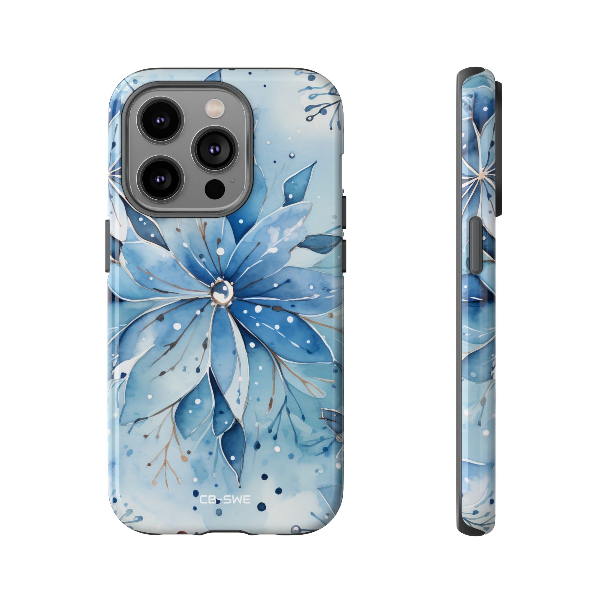 Floral Frost Embrace - iPhone Case