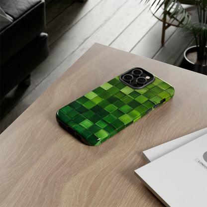 Emerald Square: Green Gradient - Protective Phone Case