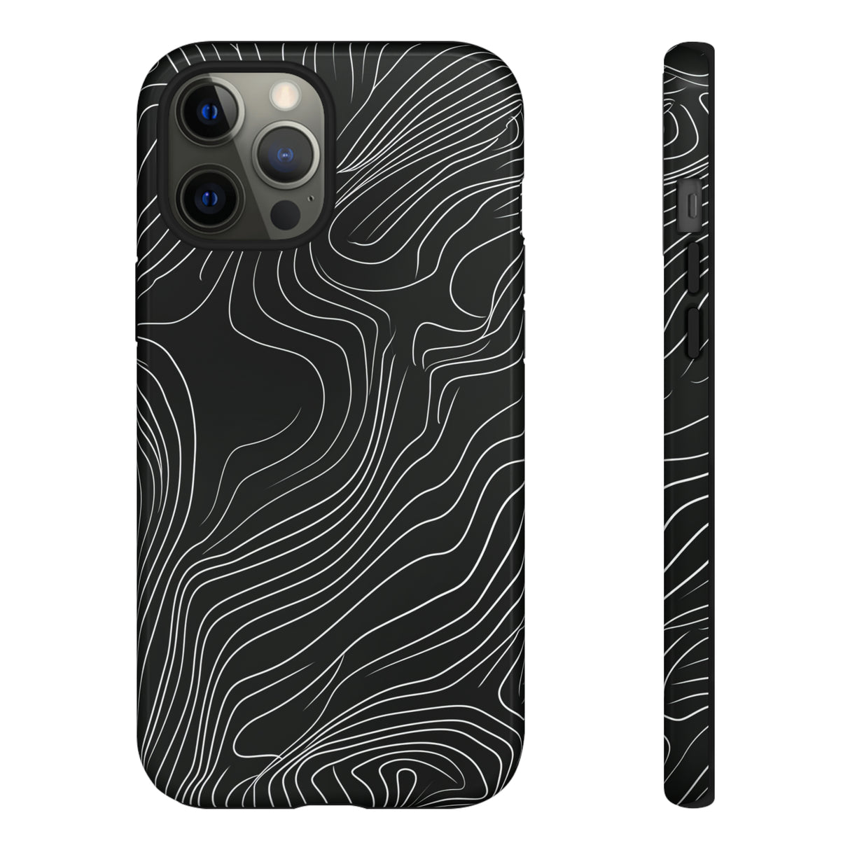 Mancho Grey Lines Abstract Case - Protective Phone Case