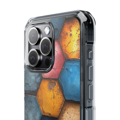 Rustic Geometric Tiles - Clear Impact iPhone 15 Phone Case