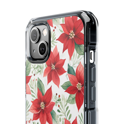Poinsettias Bloom Bright iPhone Case - Impact
