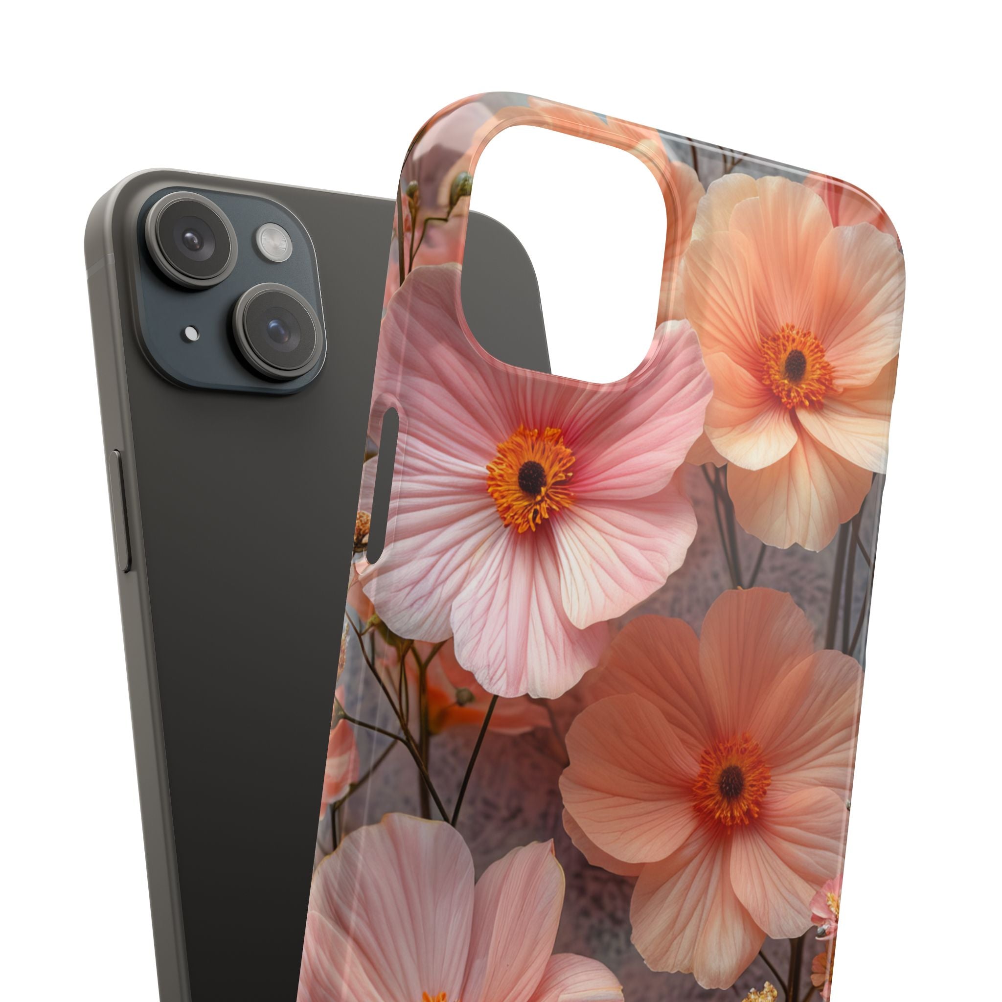 Serene Botanical Blooms - Slim iPhone 15 Phone Case