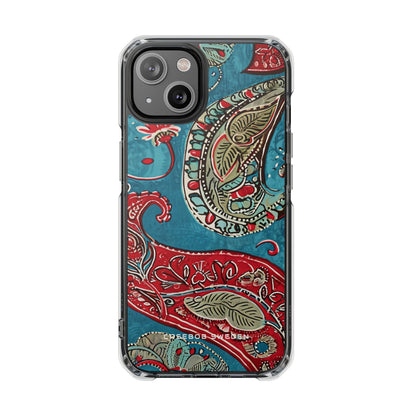 Vintage Paisley Elegance iPhone 14 - Clear Impact Phone Case