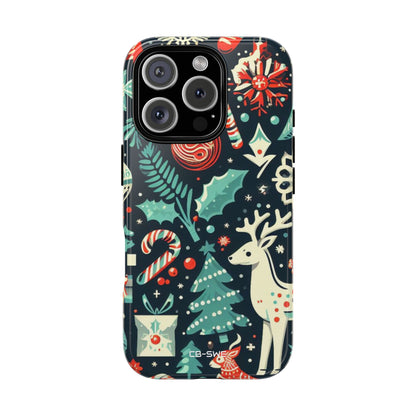 Festive Snowflakes Dance - iPhone Case