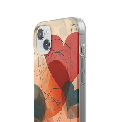 Abstract Heart Harmony - Flexi iPhone 16 Phone Case