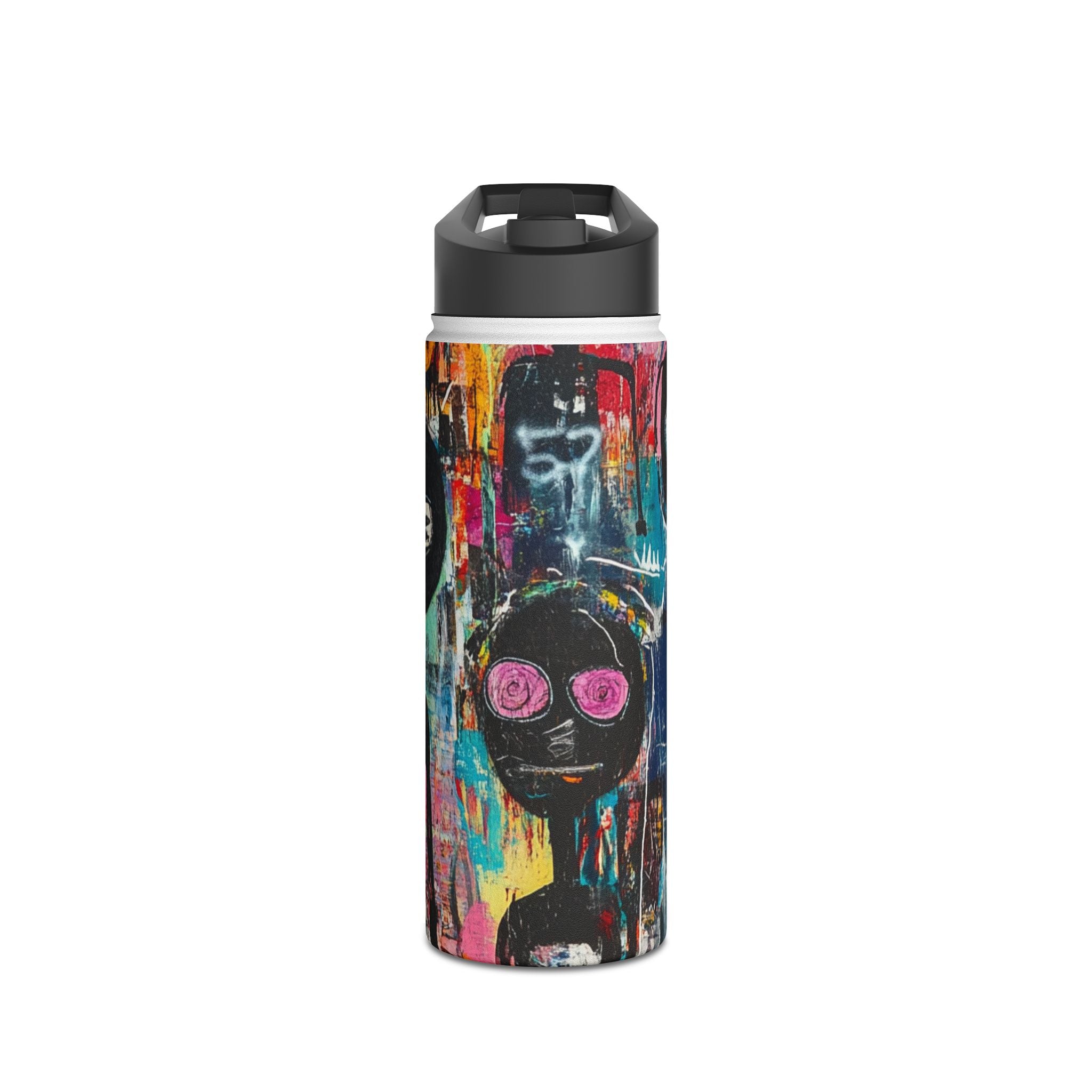 Wide-Eyed Faces - Stainless Steel Water Bottle