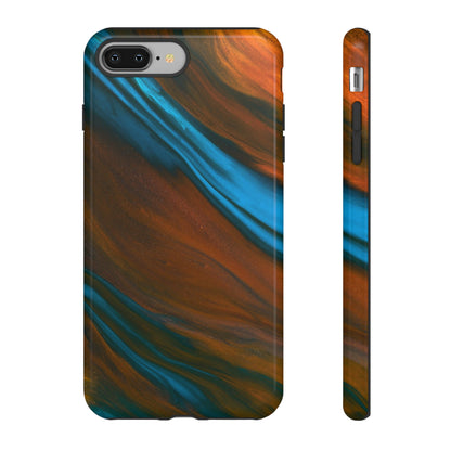 Orange Swipes Ink Art iPhone Case (Protective) iPhone 8 Plus Glossy Phone Case