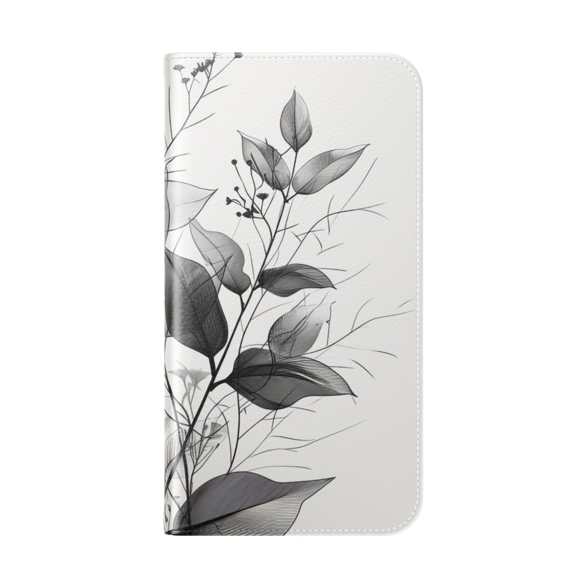 Silver Leaves - iPhone 15 Plus Case - Lompakko