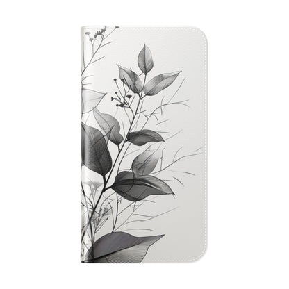 Silver Leaves - iPhone 15 Plus Case - Lompakko