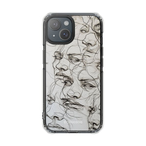 Ethereal Faces - Phone Case for iPhone (Clear Impact - Magnetic)