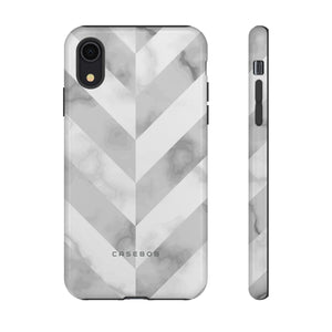 White Herringbone - Protective Phone Case