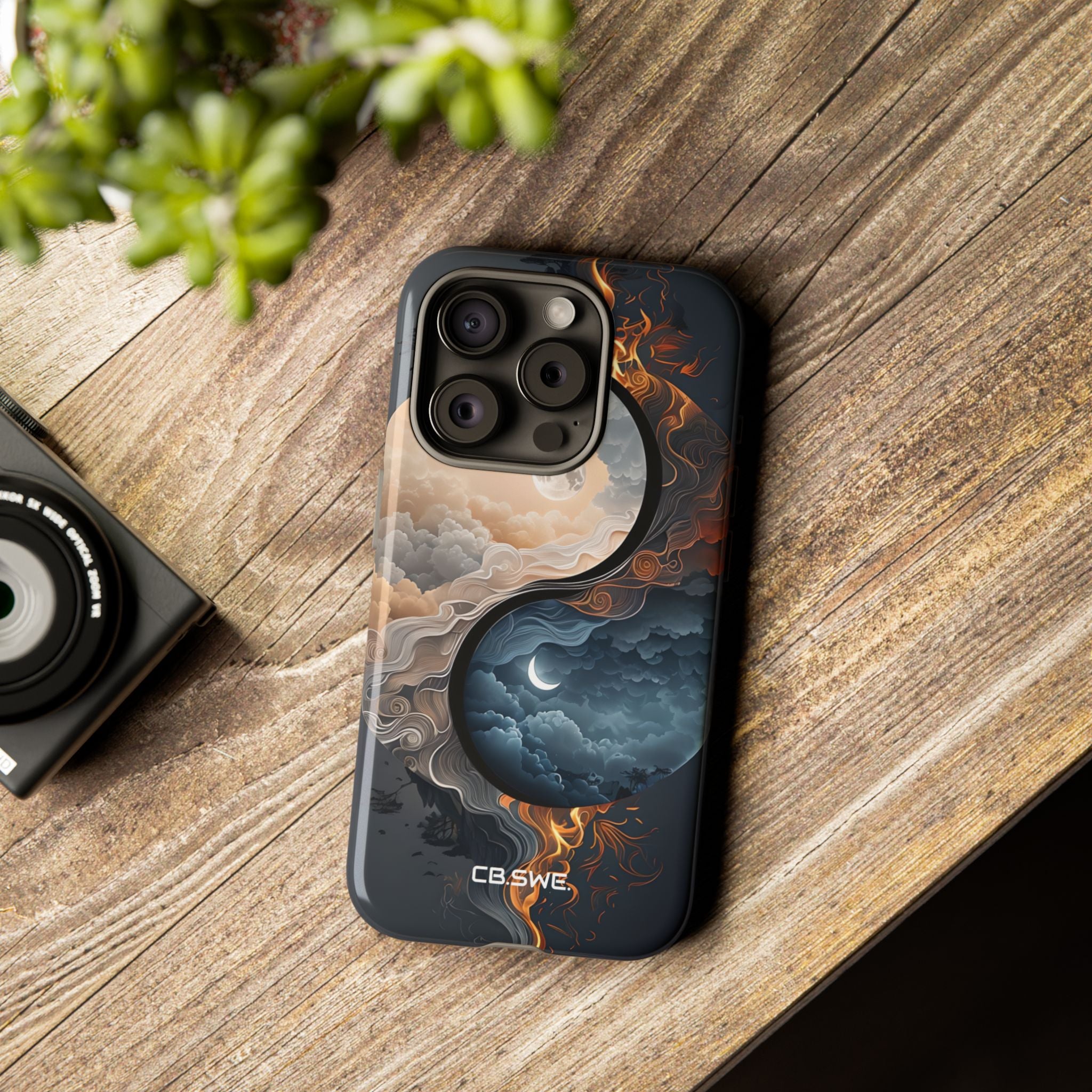 Surreal Day Night Yin Yang Symbol Artwork Phone iPhone 15 - Tough