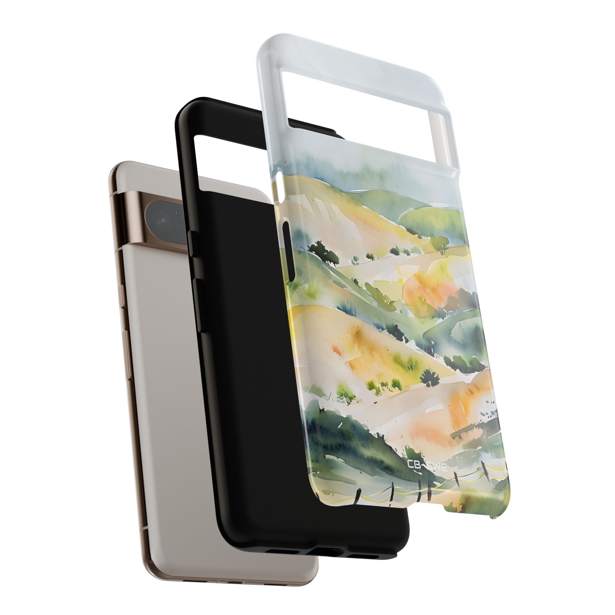 Misty Hills Watercolor - Google Pixel Case