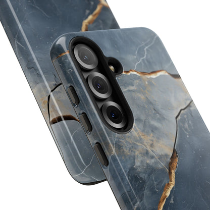 Jagged Vein Navy Samsung S25 Plus Case - Tough