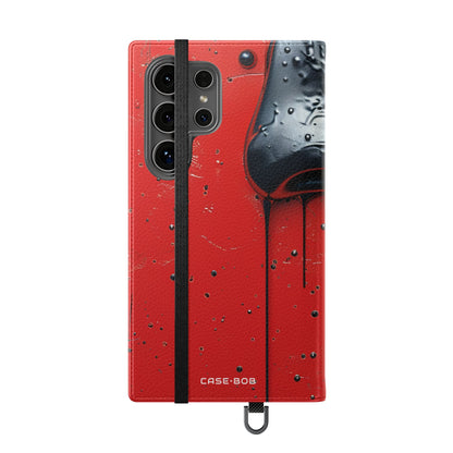 Glossy Black Face - Samsung S24 Ultra Case - Wallet