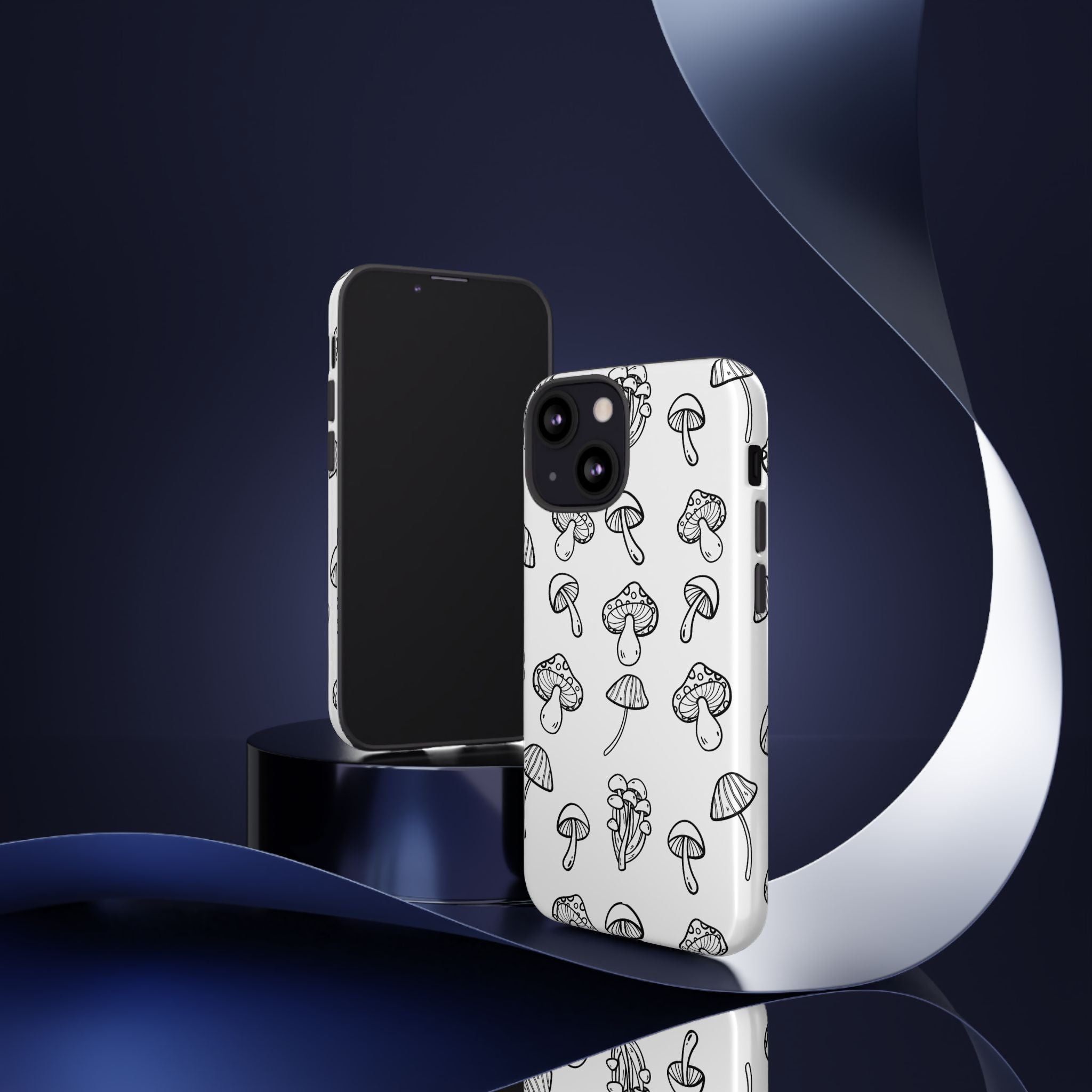 Mushroom Line Play - iPhone Case