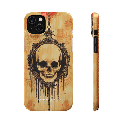 Gothic Skull Elegance iPhone 14 - Slim Phone Case