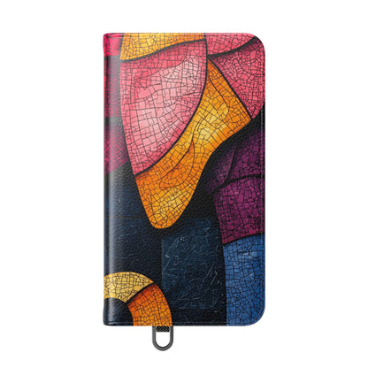 Blue Mosaic Elephant - Samsung S24 Case - Wallet