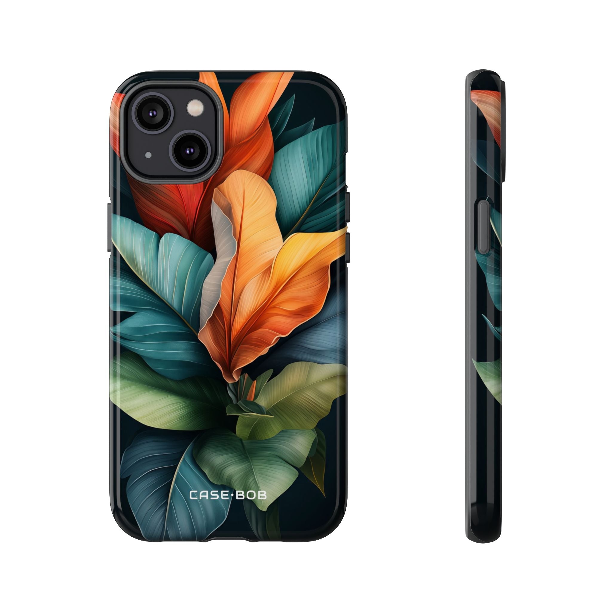 Tropical Leafburst iPhone 14 Plus Case - Tough