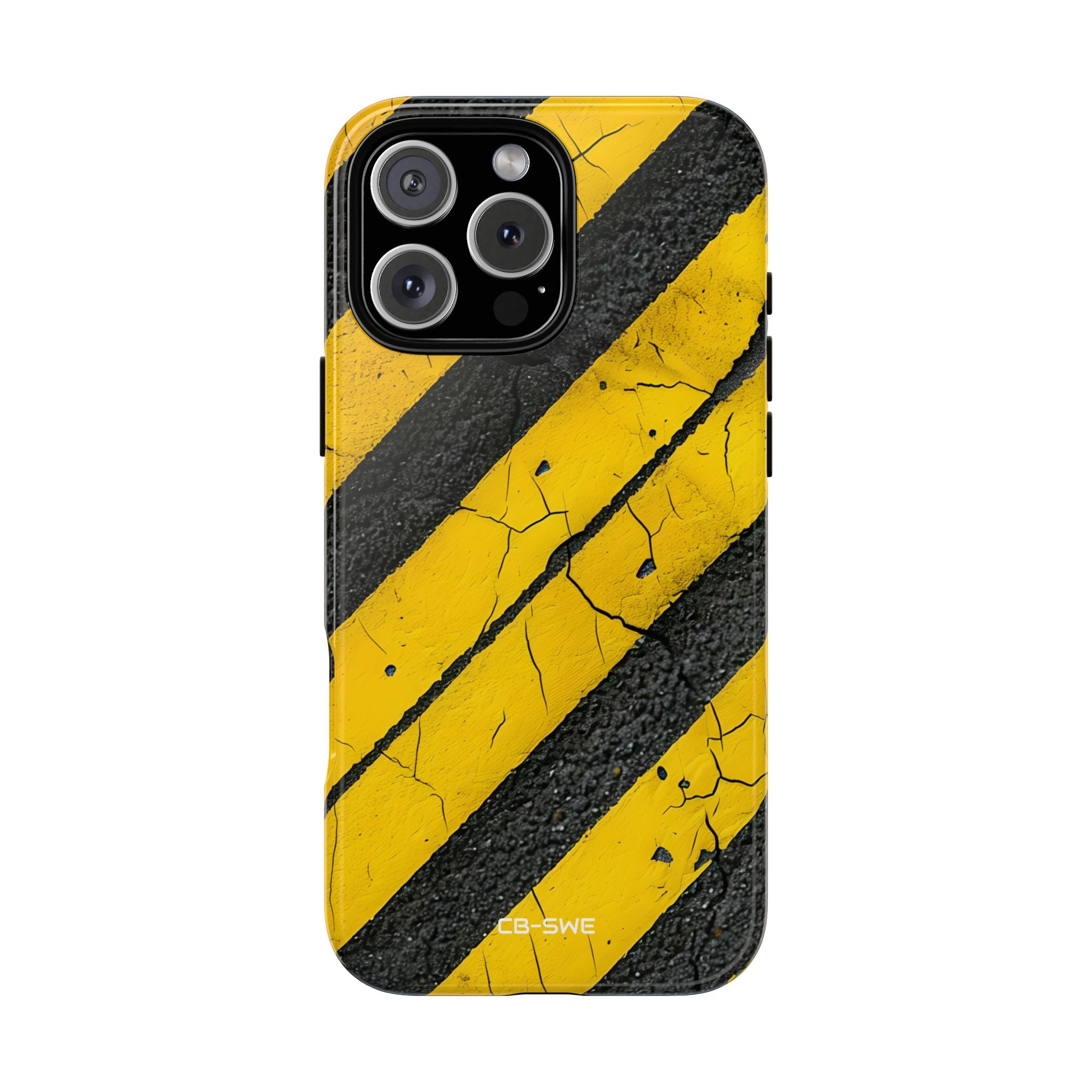 Cracked Hazard Lines - iPhone Case
