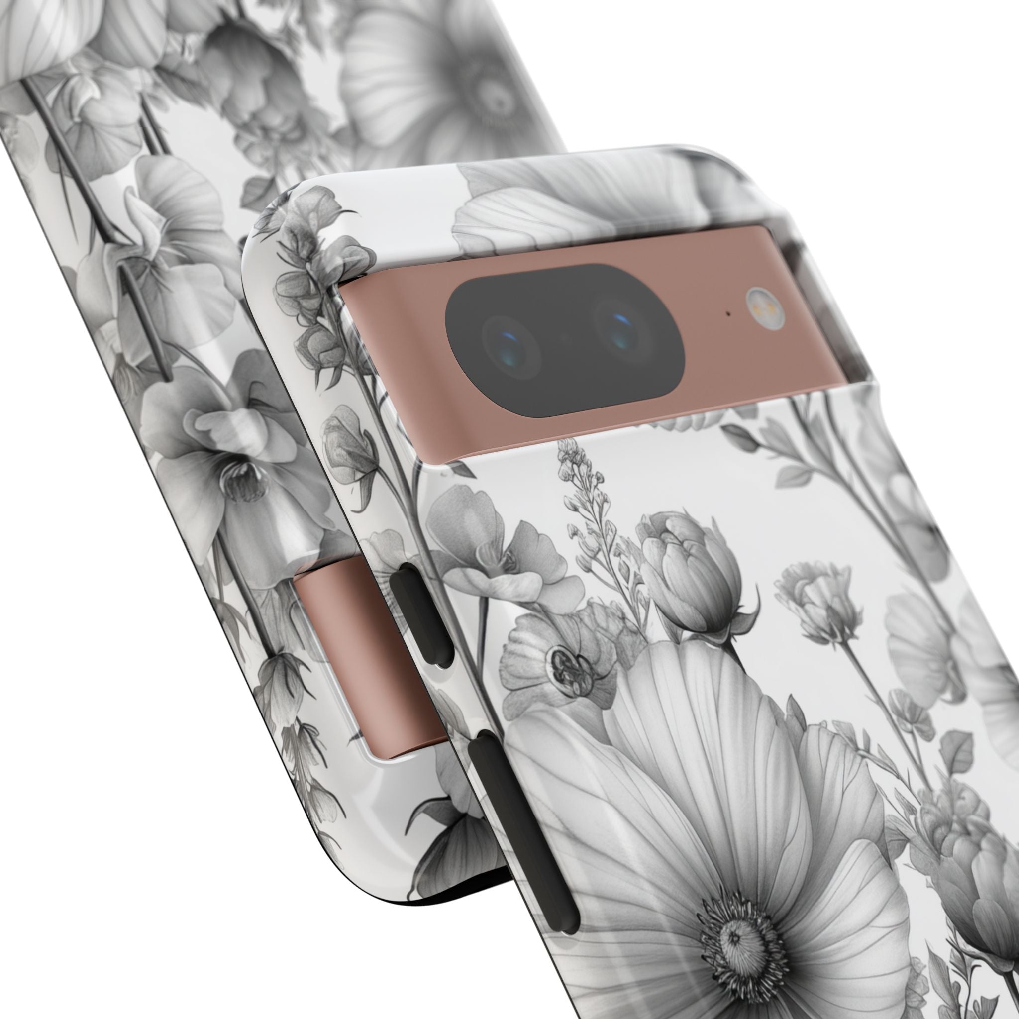 Monochrome Flora - Phone Case for Google Pixel