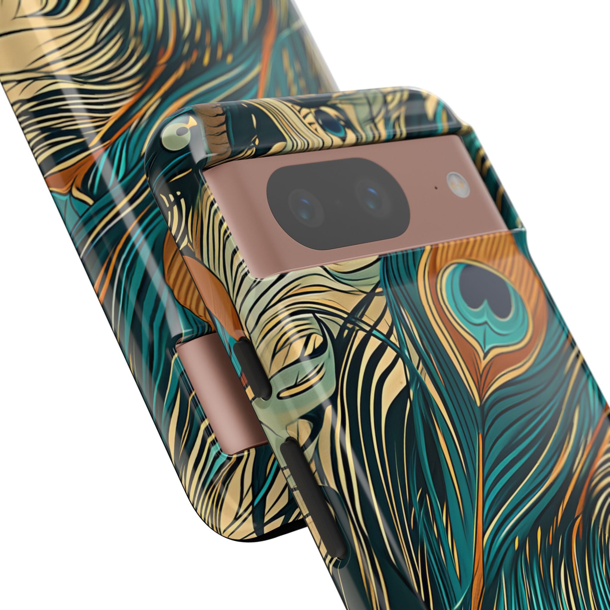 Art Nouveau Peacock Elegance Google Pixel 8 - Tough Phone Case