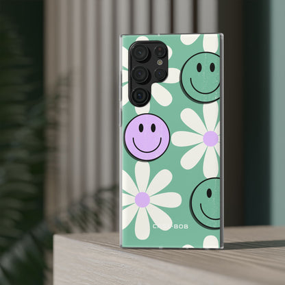 Smiley Daisy Glow Samsung S22 Ultra Case - Soft