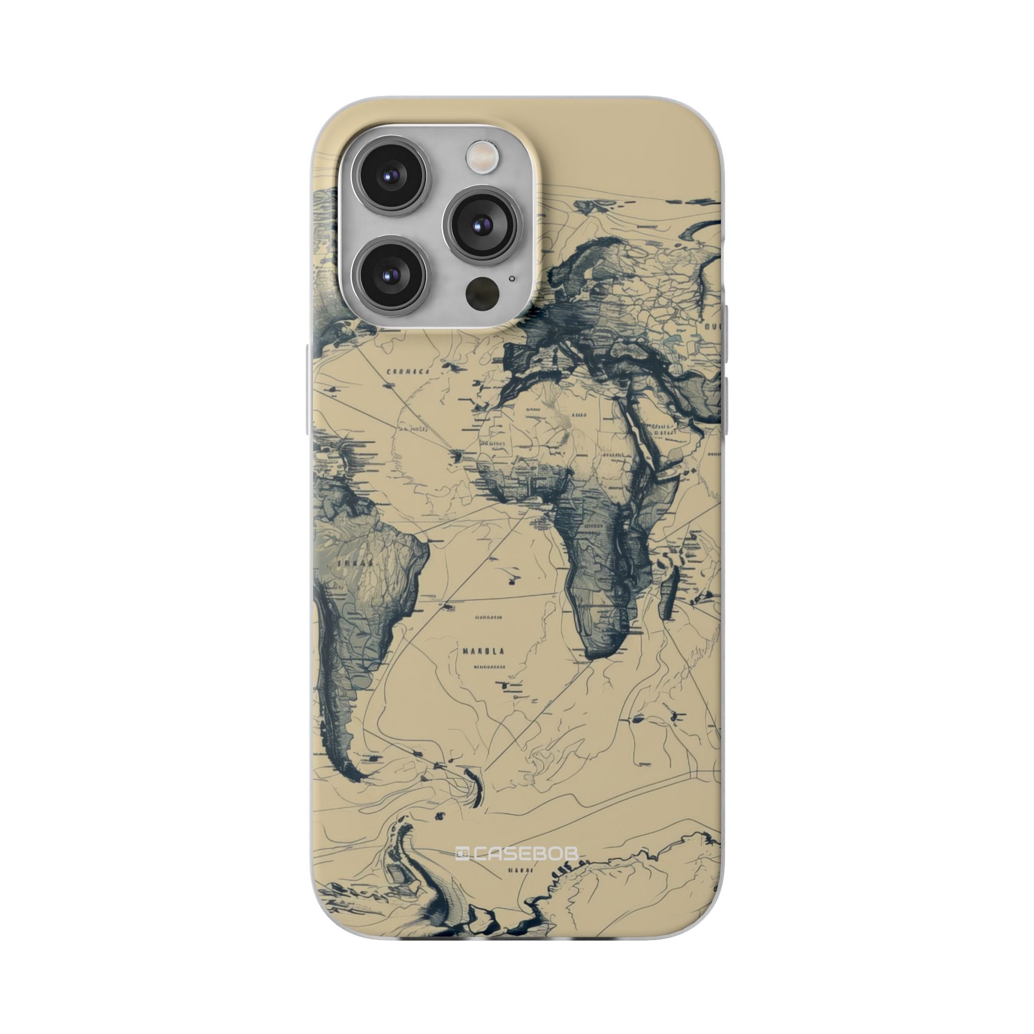 Vintage World Map | Flexible Phone Case for iPhone