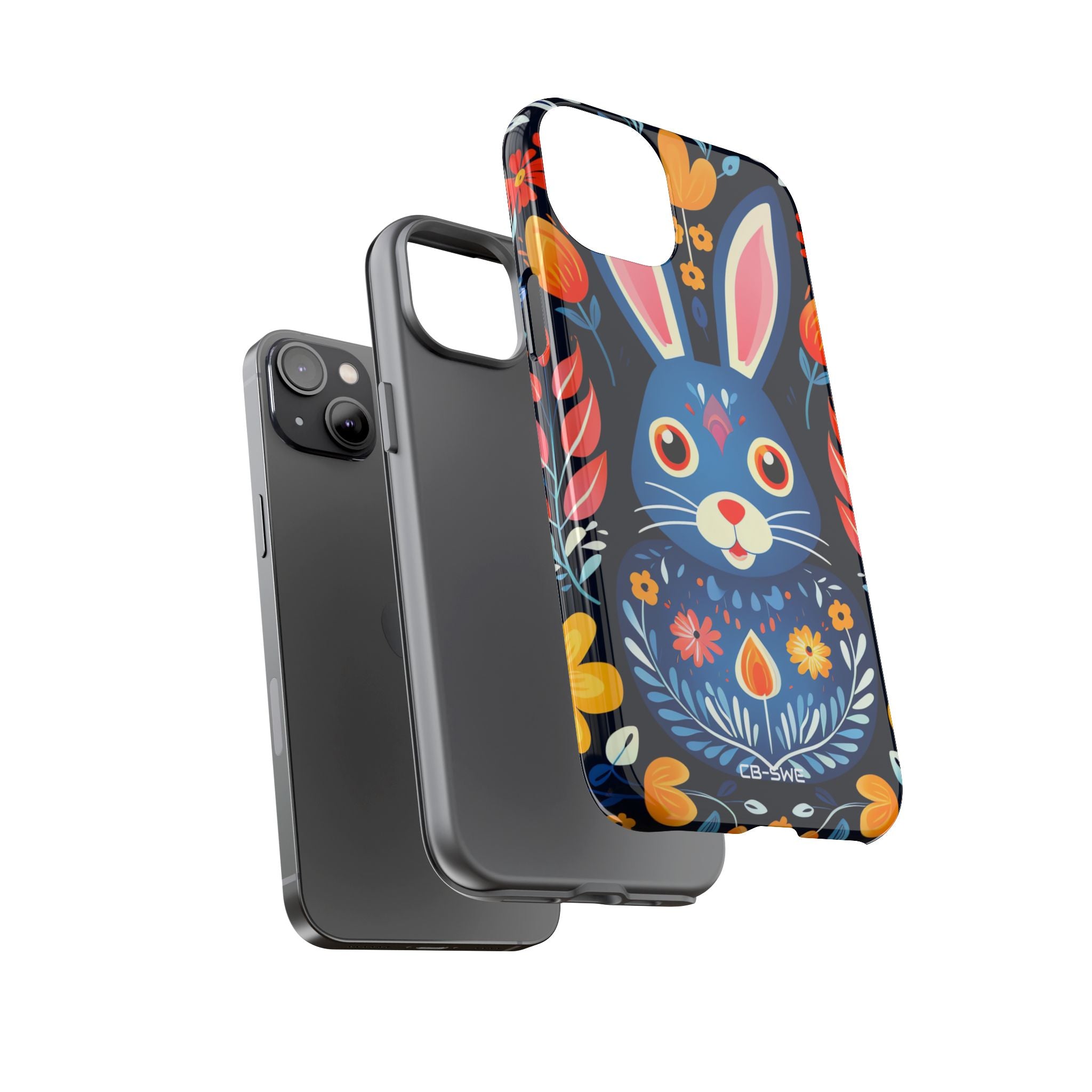 Bunny Jumps Joyfully - iPhone Case
