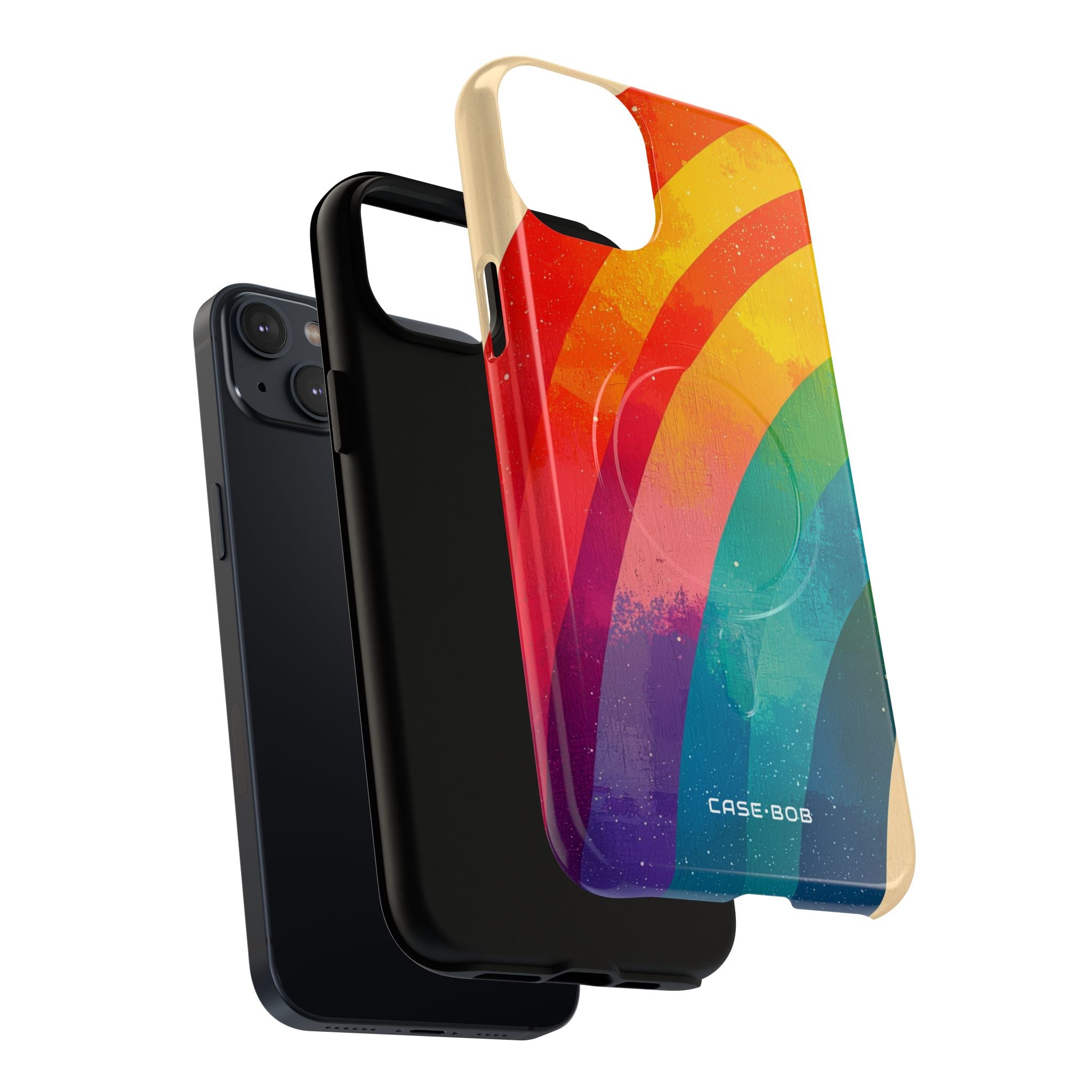 Textured Rainbow Arc iPhone 14 Plus Case - Tough+