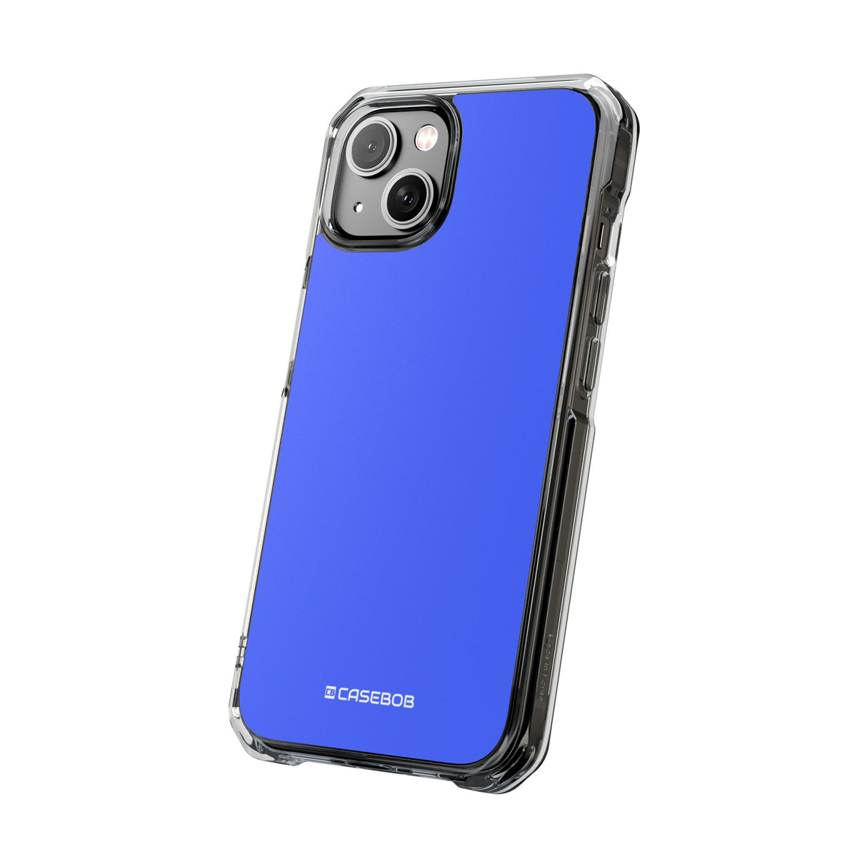 Neonblau | Handyhülle für iPhone (Clear Impact Case – magnetisch) 