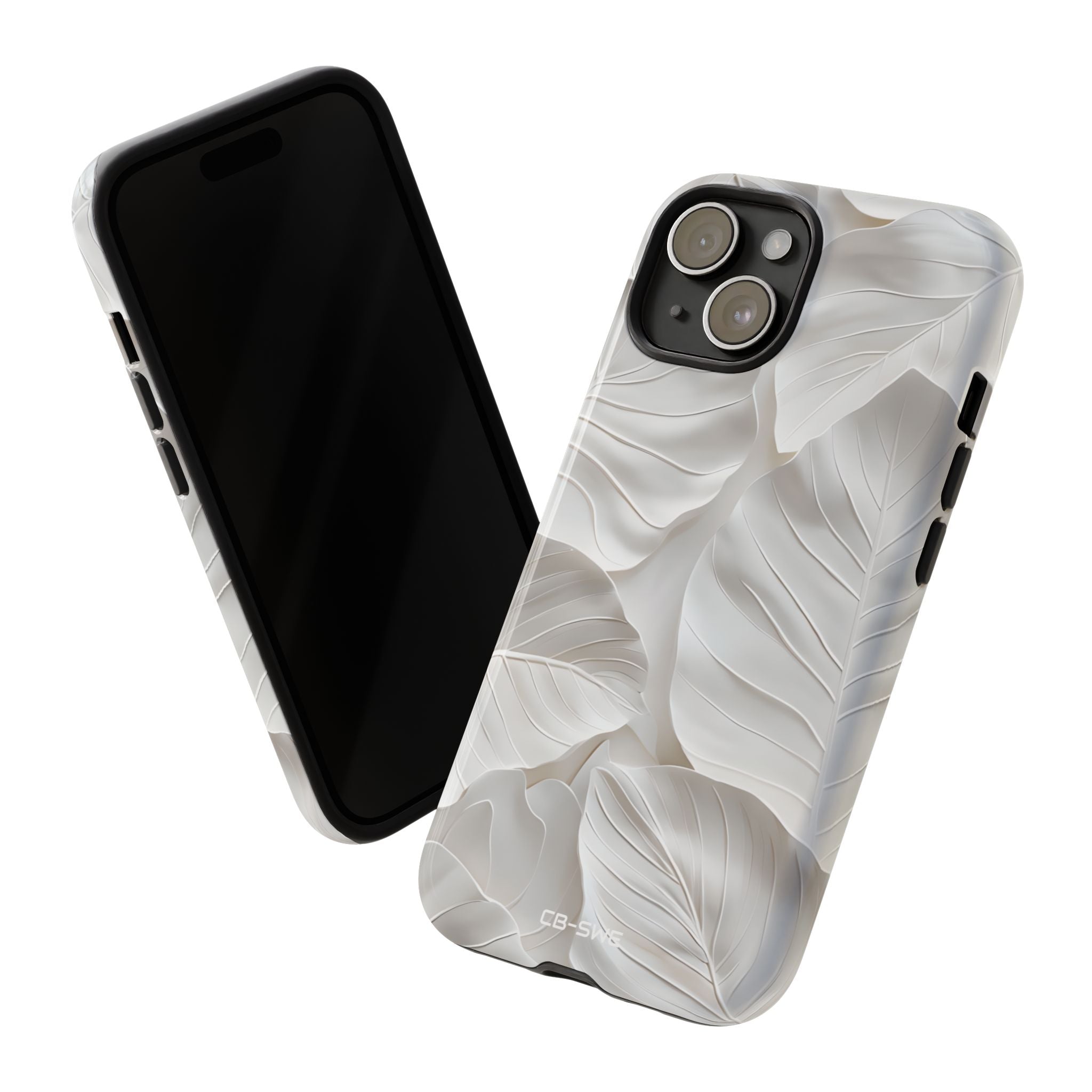 Elegant Leaf Relief - iPhone Case