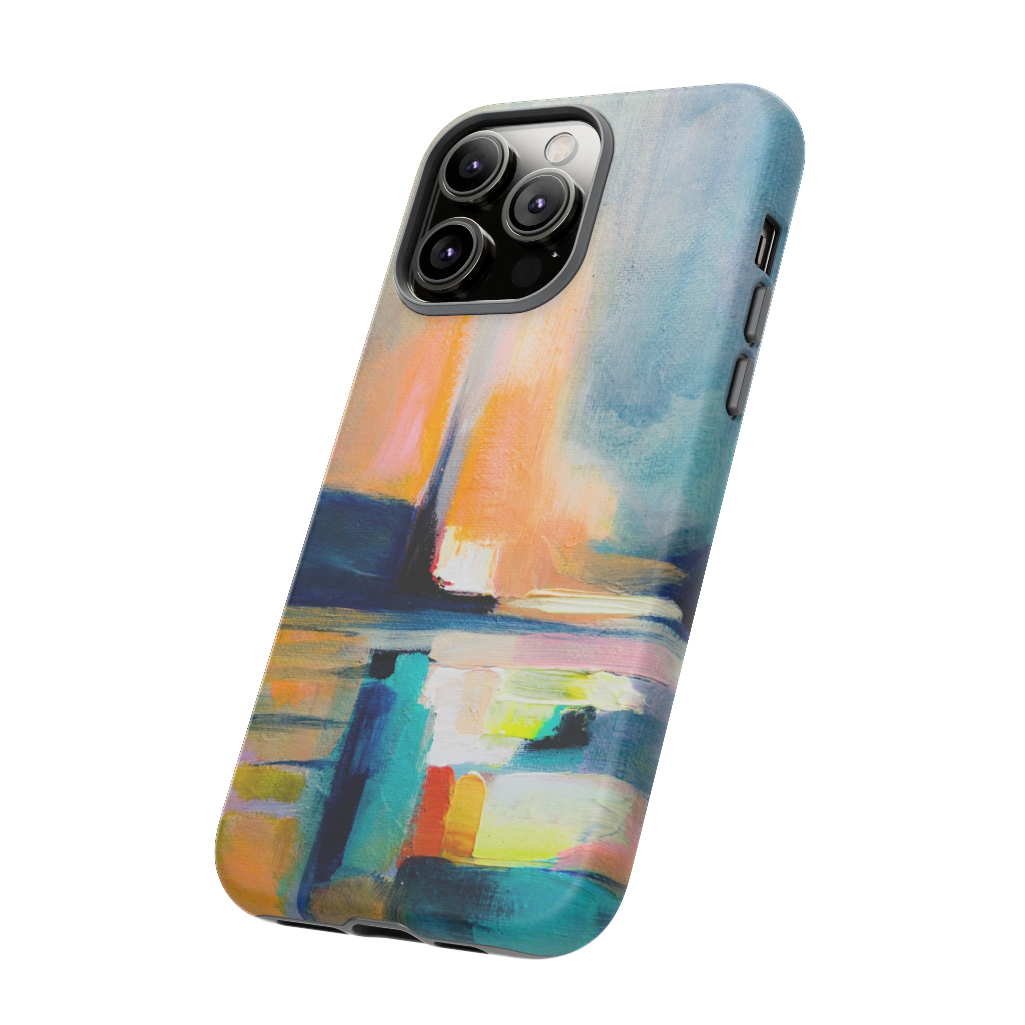 Abstract Blue n Yellow iPhone Case (Protective) Phone Case