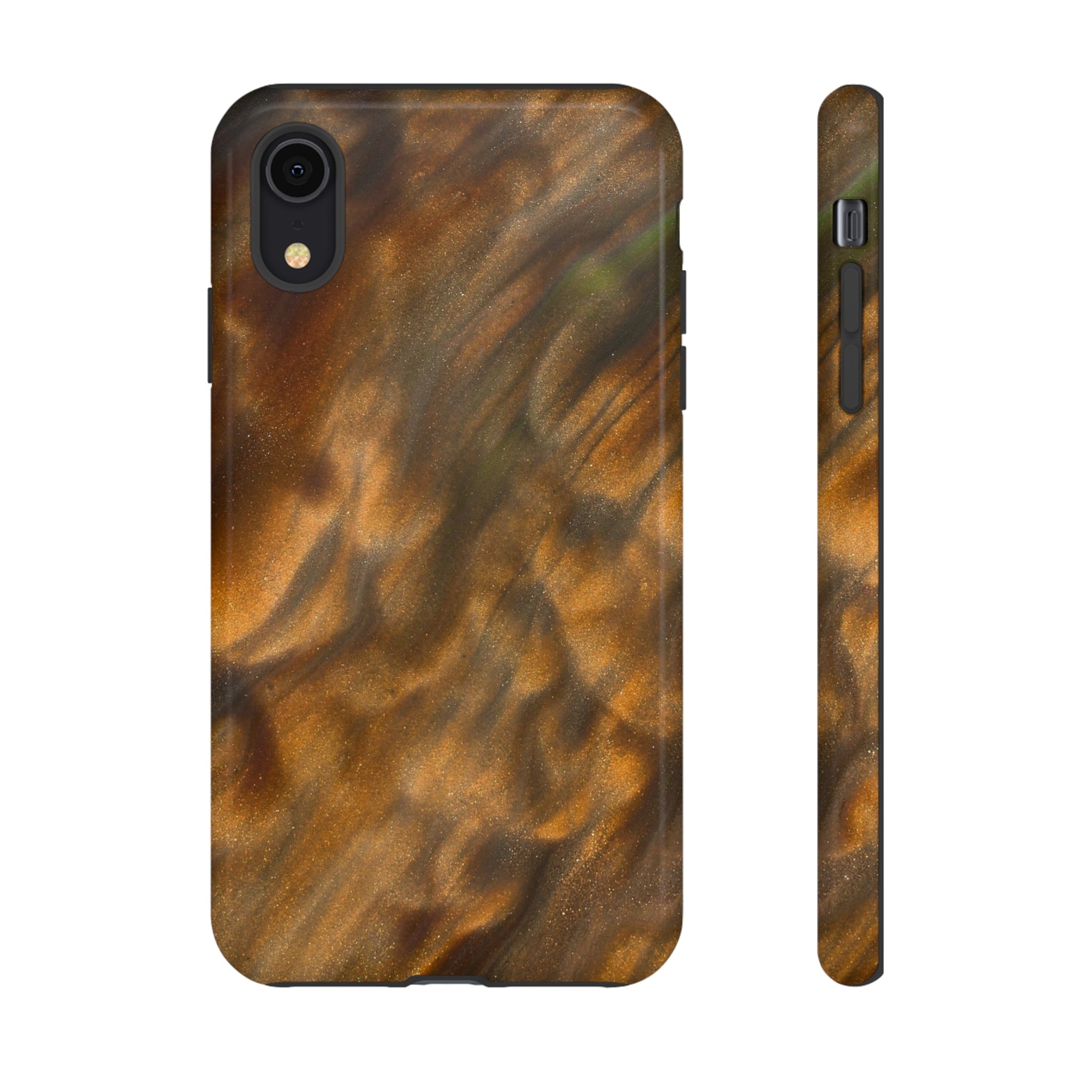 Gold Sand Ink Art iPhone Case (Protective) iPhone XR Glossy Phone Case