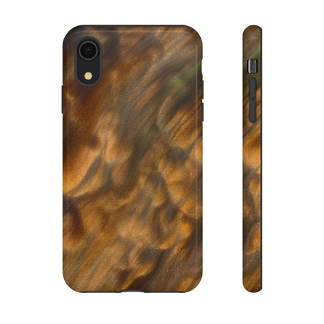 Gold Sand Ink Art iPhone Case (Protective) iPhone XR Glossy Phone Case