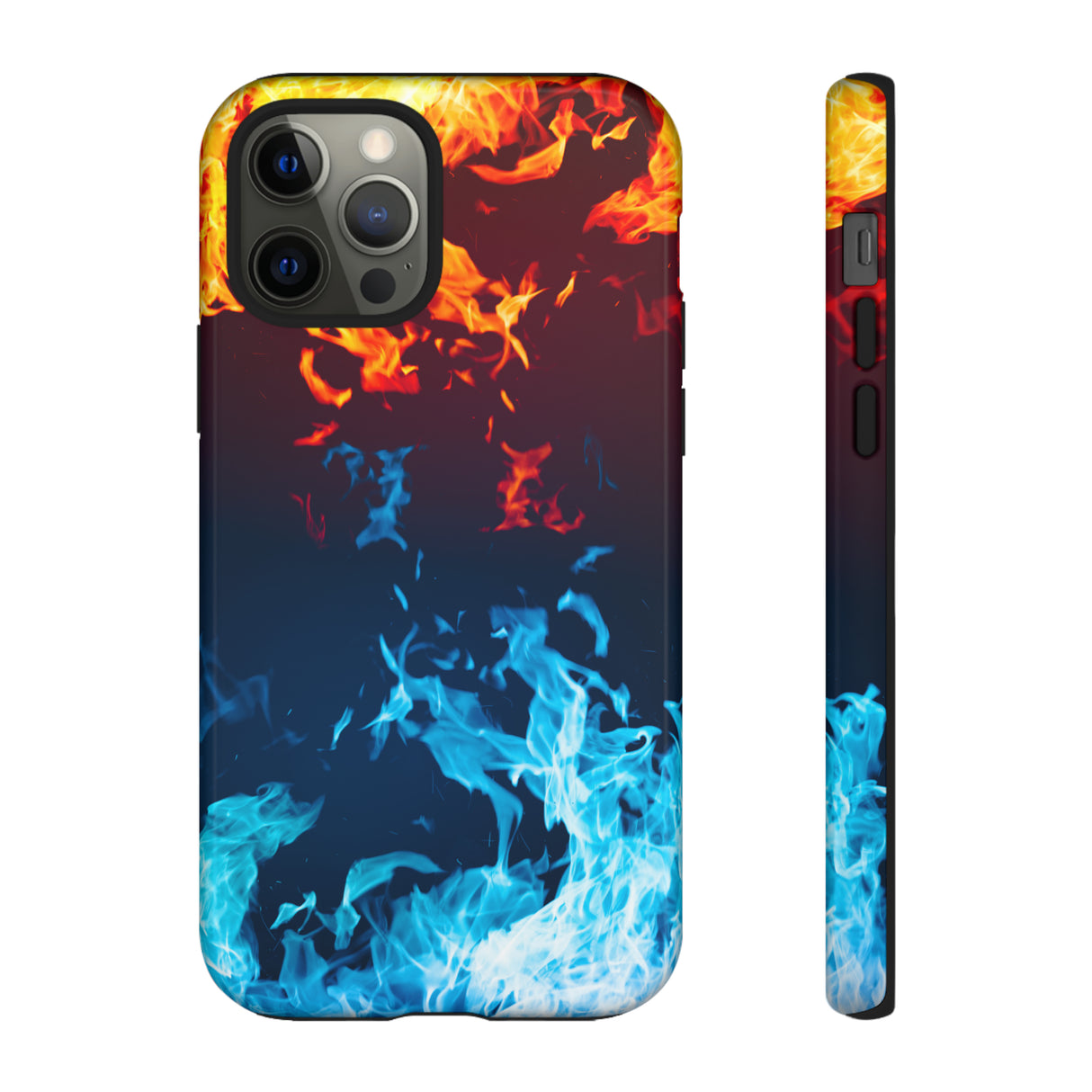 Red & Blue Flames - Protective Phone Case