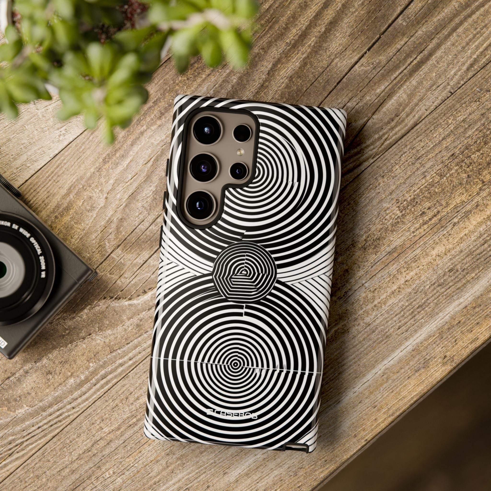 Dynamic Depth: Black and White Op-Art - For Samsung S24