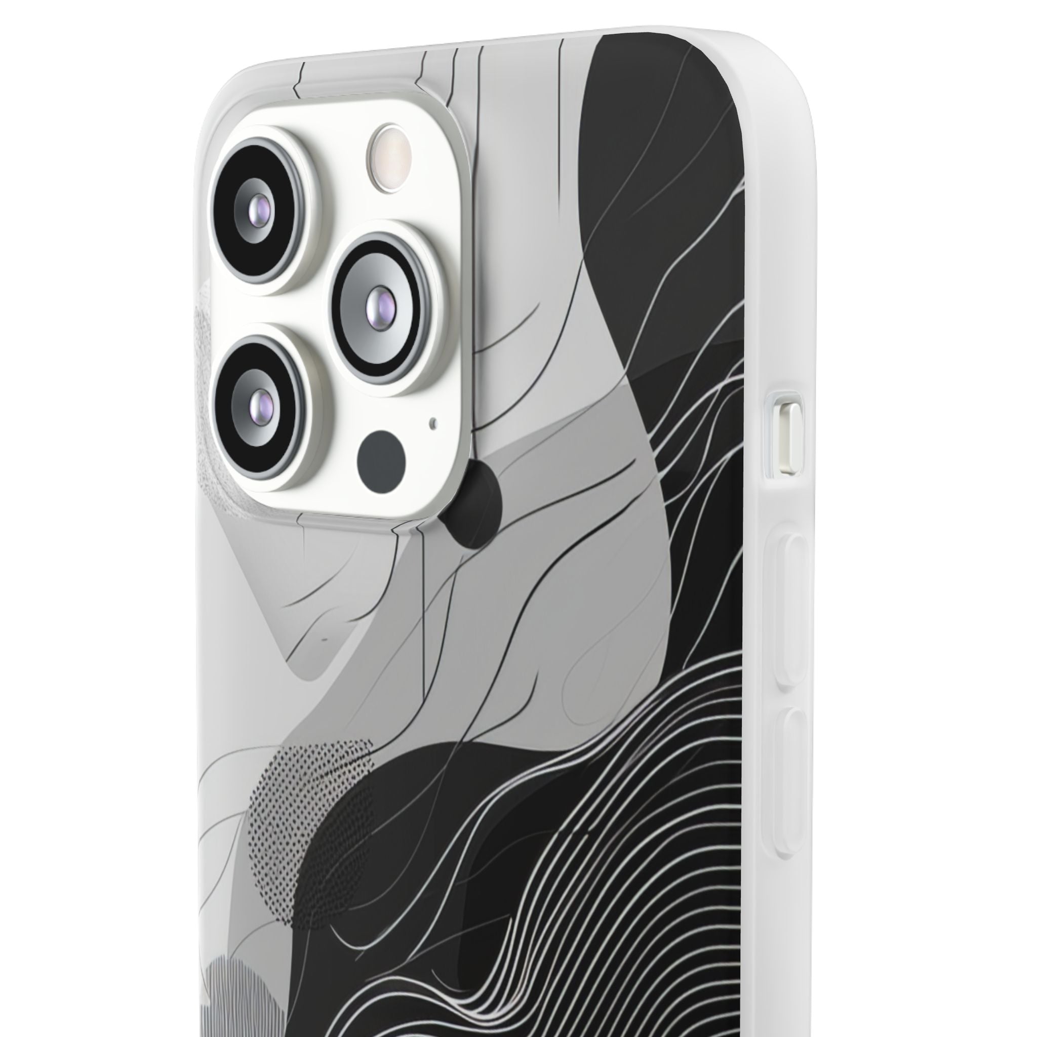 Monochrome Elegance | Flexible Phone Case for iPhone